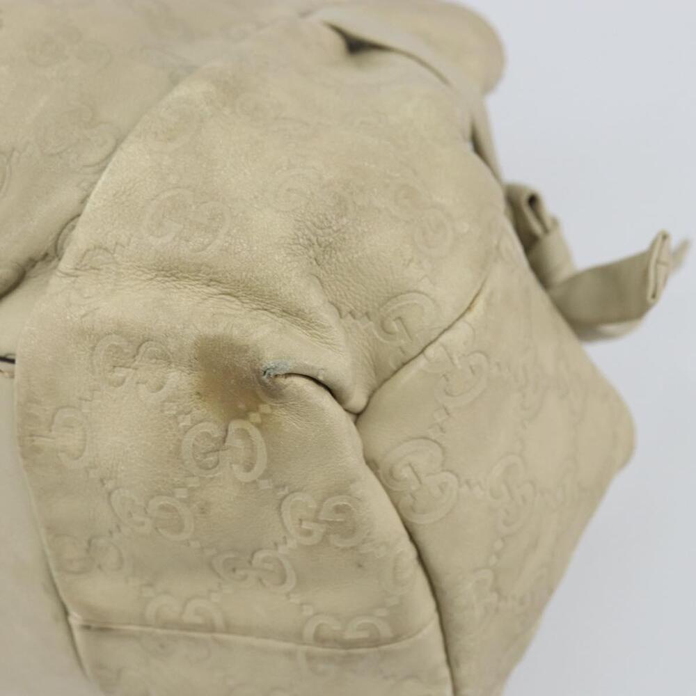GUCCI GG Canvas Guccissima Histeria Bag Leather Ivory Gold 197020 Auth 159286 - Picture 9 of 16